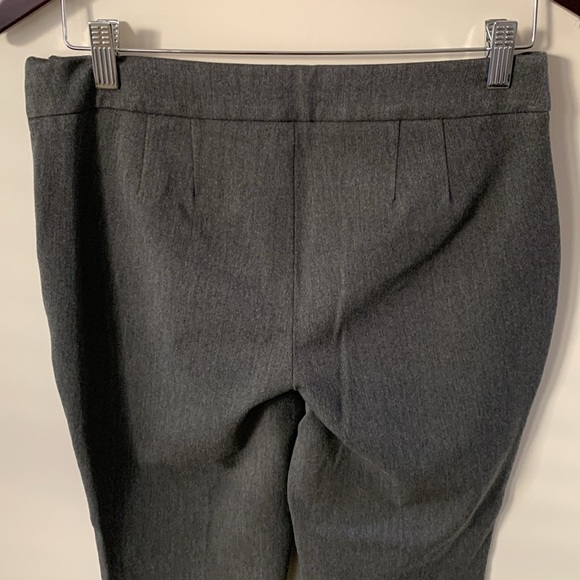 Talbots charcoal flat front side zip button close tailored career Trouser SZ 6P - Picture 6 of 13